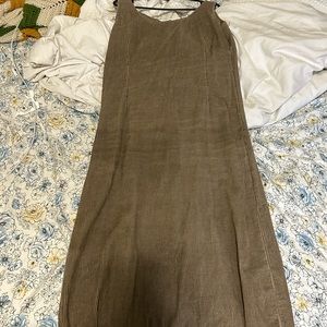 Wind river long brown corduroy dress